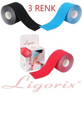 Sport Tape Kinezyo Sporcu Bandı Ağrı Bandı 3 ADET 3 RENK Kırmızı Mavi Siyah 5cm X 5m
