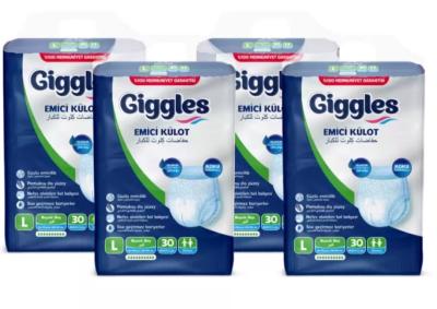 Giggles Emici Külot Large (M) Hasta Bezi | 120 Adet (4x30lu paket)