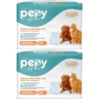 Pepy Evcil Hayvan Tuvalet Eğitim Pedi 60 x 90 cm 60 Adet 2 Paket